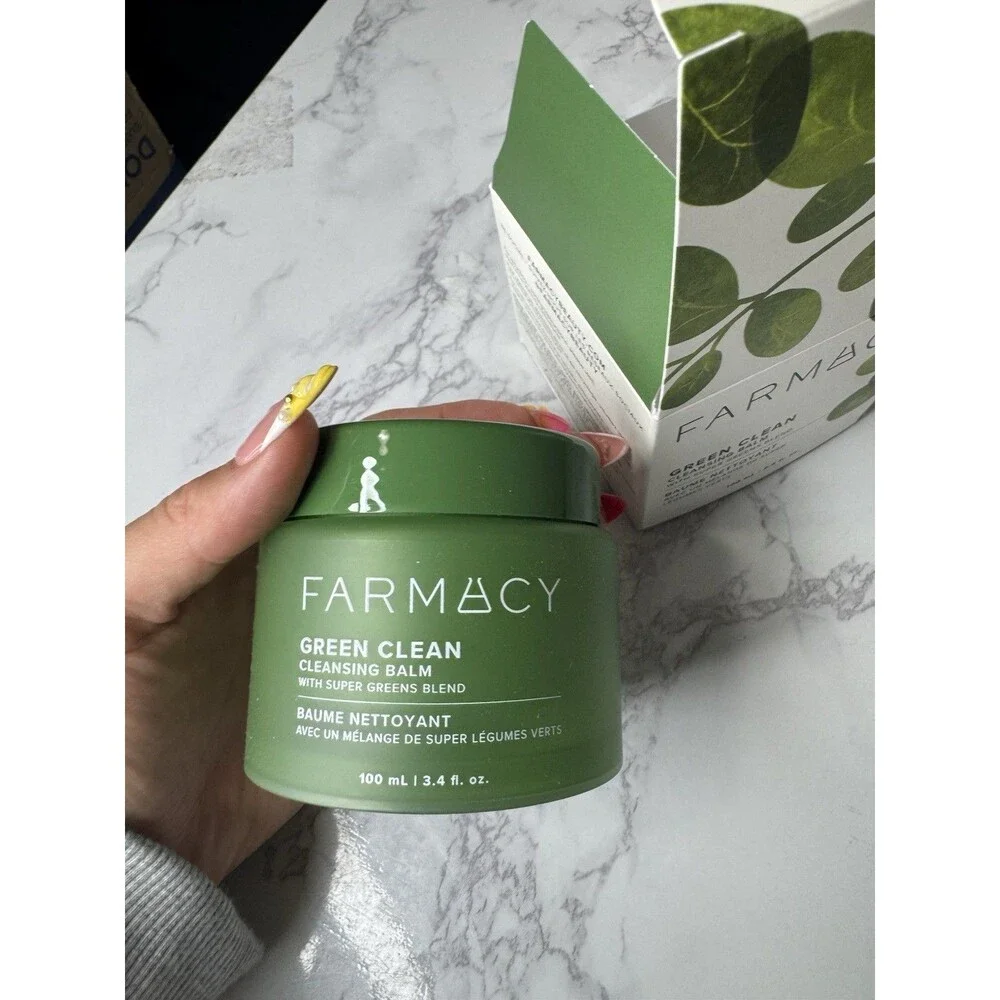 Farmacy Green Clean Cleansing Balm Super Greens Blend Makeup Remover 3.4 fl oz